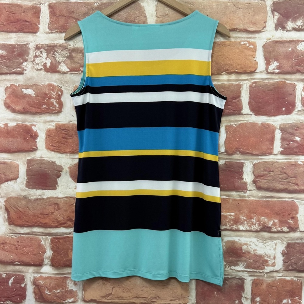 Susan Graver Top Womens Small Multicolor Beach Striped Camisole Tank Shirt - Picture 4 of 9